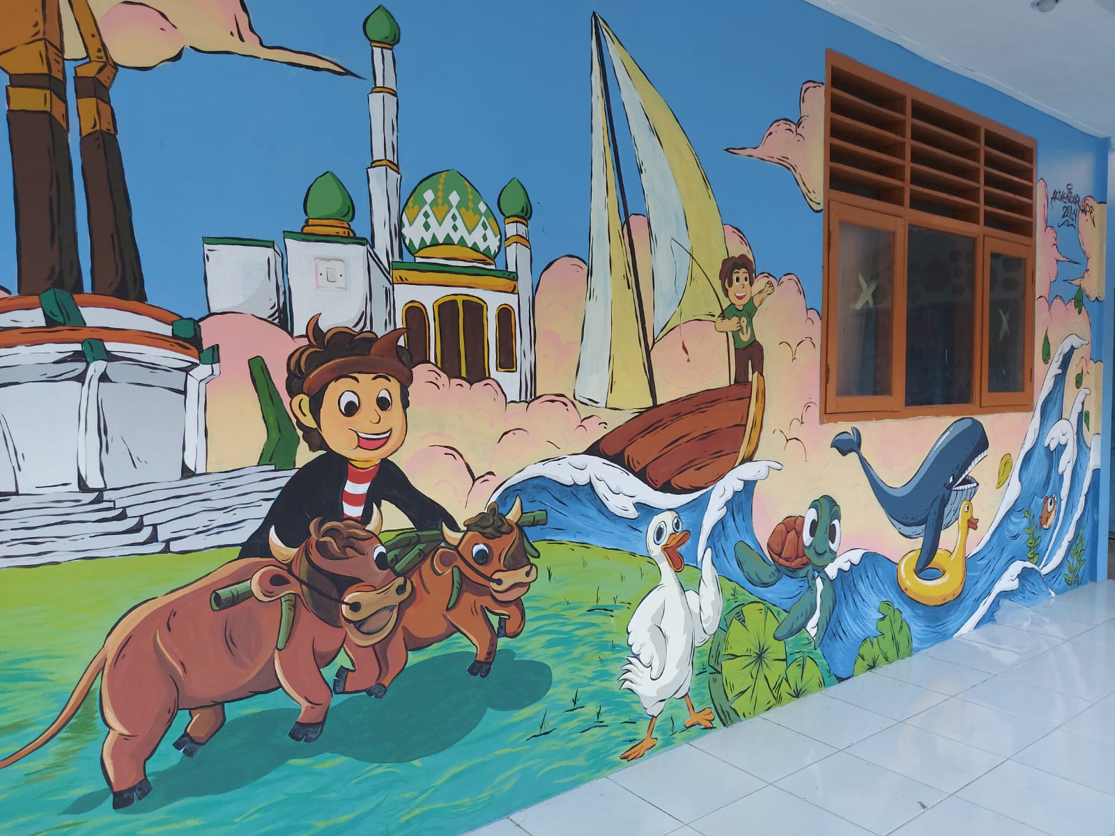 Gambar karya mural Artventouride 2024