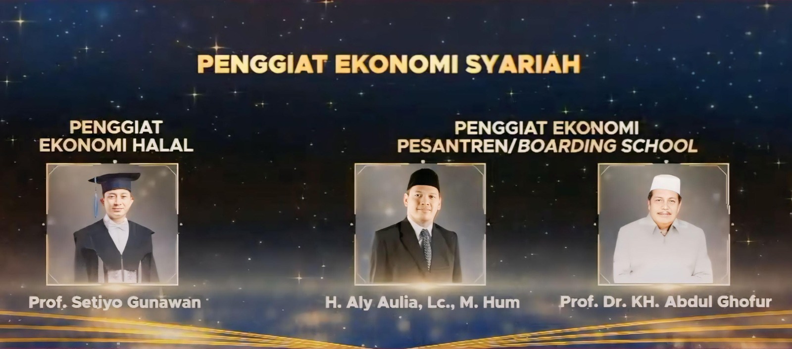 Prof Setiyo Gunawan ST PhD IPM dari ITS (kiri) saat diumumkan sebagai penerima penghargaan Bank Indonesia (BI) Awards 2024 kategori Penggiat Ekonomi Halal