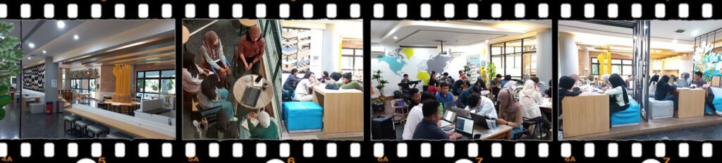 Suasana cozy di Creative Co-Working Space Perpustakaan ITS.