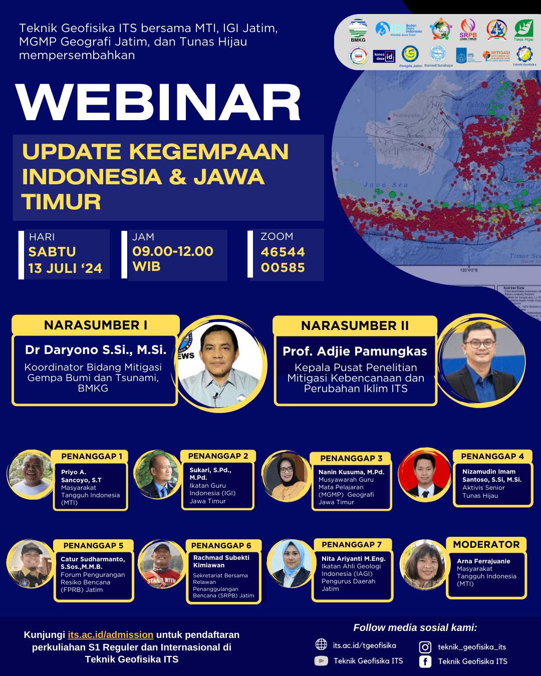 Webinar Update Gempa Indonesia Dan Jawa Timur Departemen Teknik