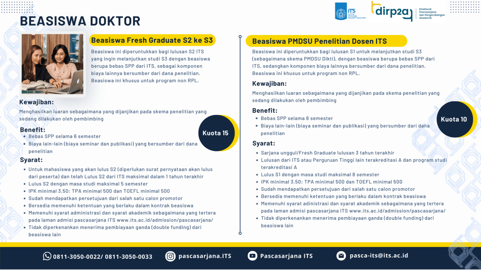 Informasi Pendaftaran Pascasarjana ITS Surabaya - ITS Admisi