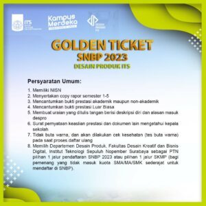 Golden Tiket 2023 - Departemen Desain Produk Industri