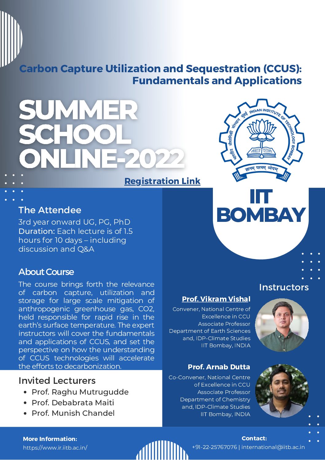 List IIT Bombay Summer School 2022 ITS Global Engagement