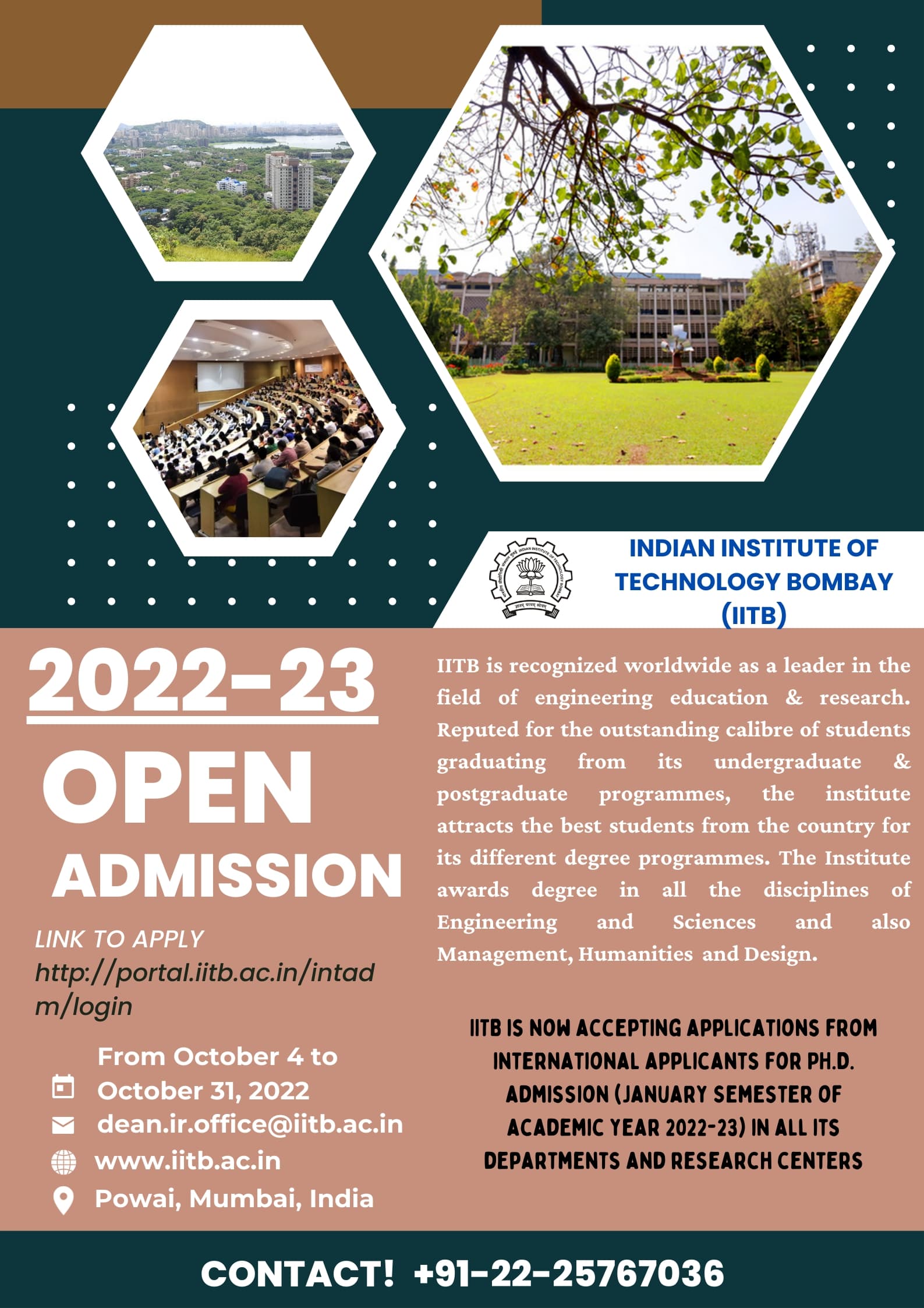phd admission 2022 23 india