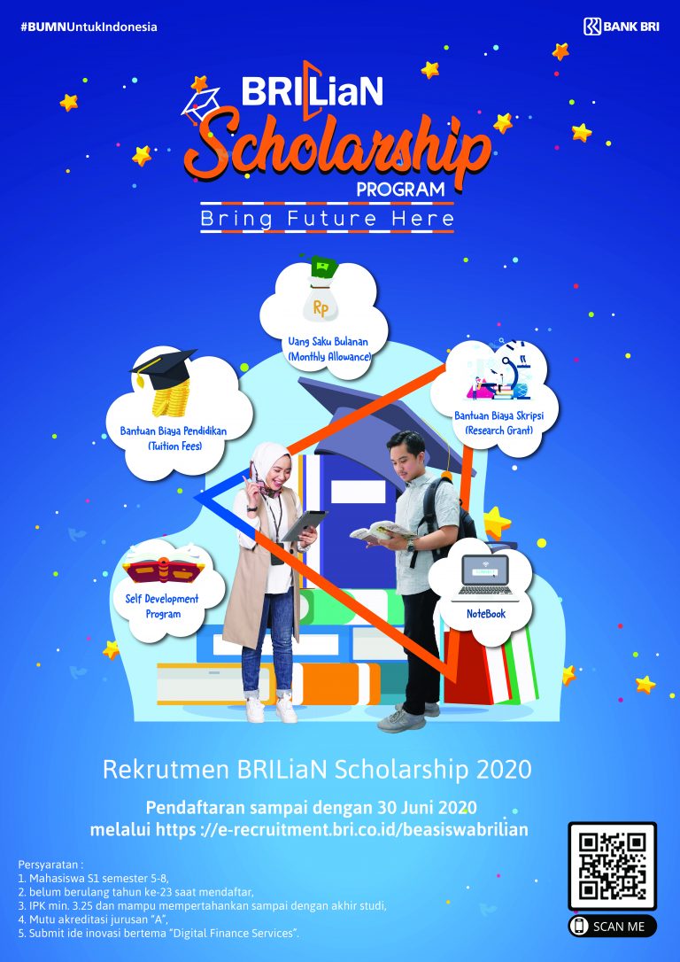 BEASISWA BRILiaN Scholarship Program 2020 - Direktorat Kemahasiswaan ITS