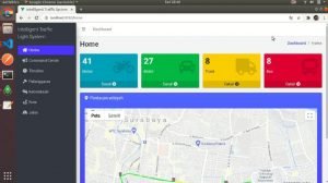 Tampilan website untuk monitoring sistem yang dirancang Tim TOLE ITS