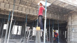 Contoh penggunaan bekisting aluminium formwork pada konstruksi bangunan