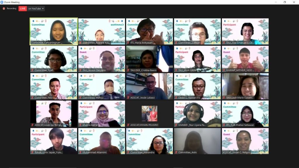 Para peserta CommTECH yang berasal dari berbagai belahan dunia tergabung secara virtual