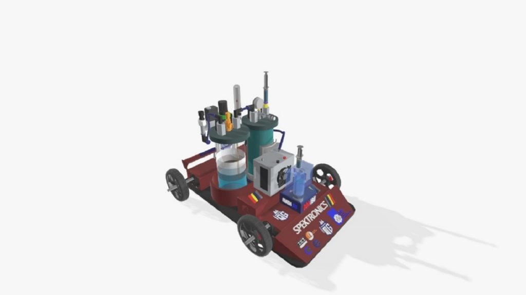 Desain tiga dimensi (3D) mobil yang diusung tim Spektronics OG dari ITS