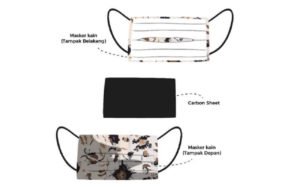 Desain masker kain dengan penambahan active carbon sheet dari tempurung siwalan yang digagas mahasiswa Teknik Kimia ITS