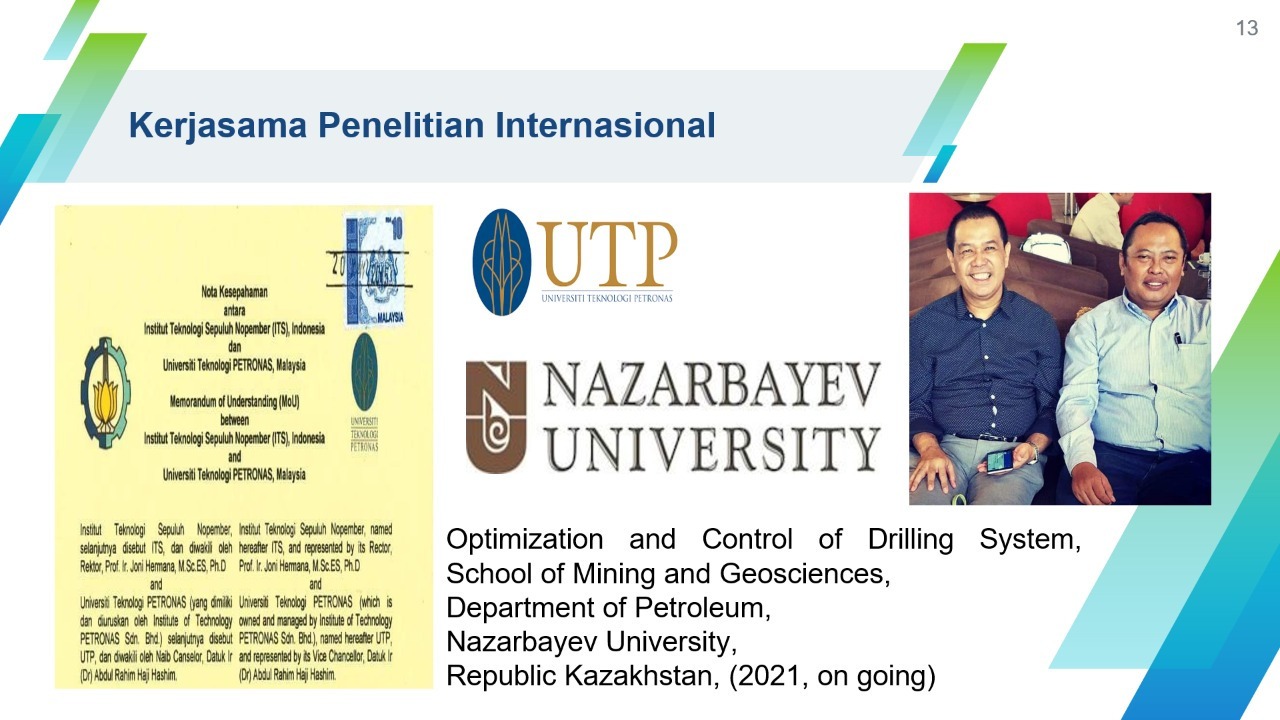 Bentuk kerja sama mengenai optimisasi dan kontrol sistem pengeboran dengan Nazarbayev University, Republik Kazakhstan