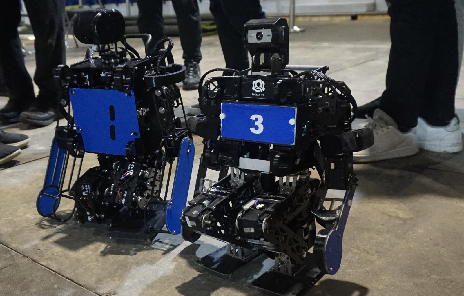 Robot humanoid dari tim Ichiro ITS yang bertanding pada ajang RoboCup 2024 di Eindhoven, Belanda