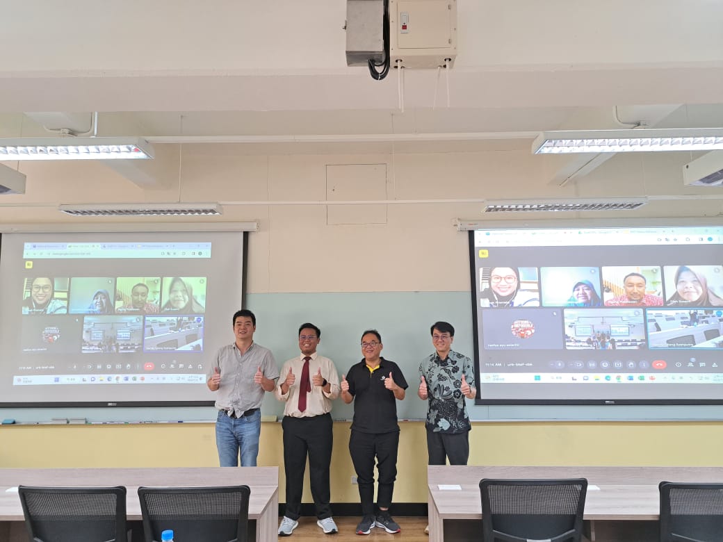 Hendy Gilang Syahputra (dua dari kiri) bersama anggota Nano Optoelectronics Laboratory yang terdiri dari mahasiswa internasional dari Indonesia, India, Vietnam, dan Taiwan