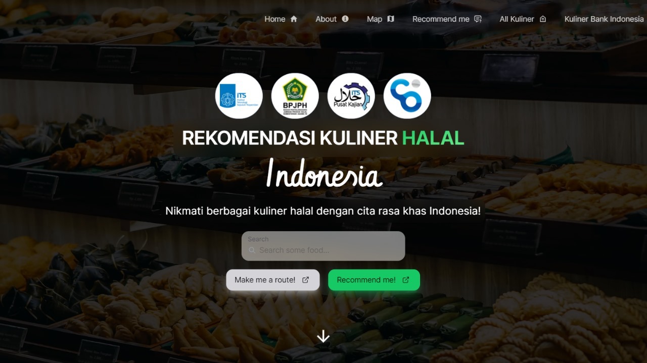 Tampilan awal Halal Waypoints and Verified Eateries (HalalWave), platform digital pencari kuliner halal di Indonesia