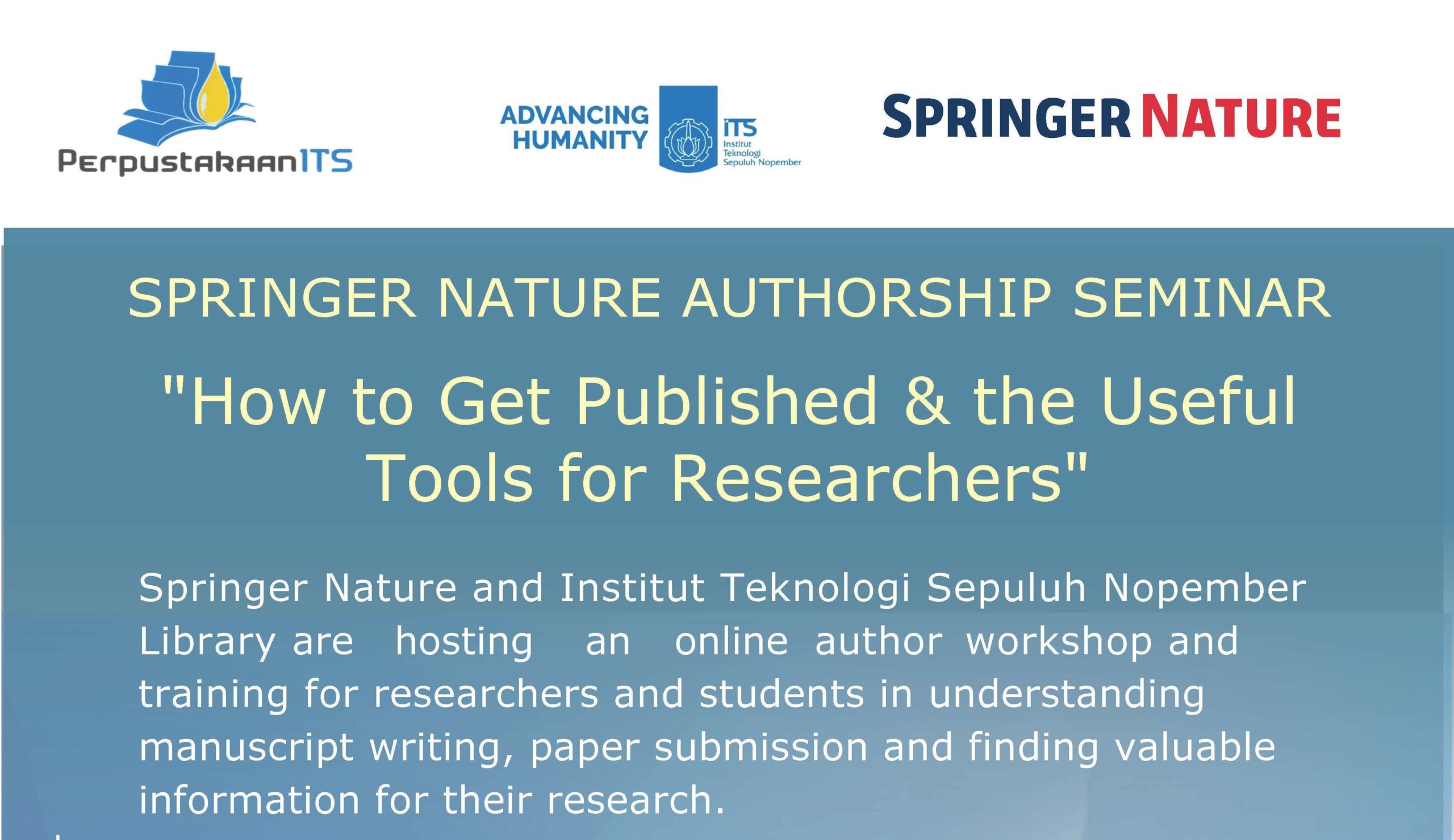 SPRINGER NATURE AUTHORSHIP SEMINAR - Perpustakaan