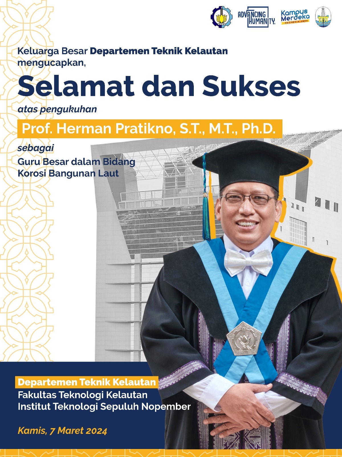 Selamat Dan Sukses Atas Pengukuhan Guru Besar Prof. Herman Pratikno, S ...