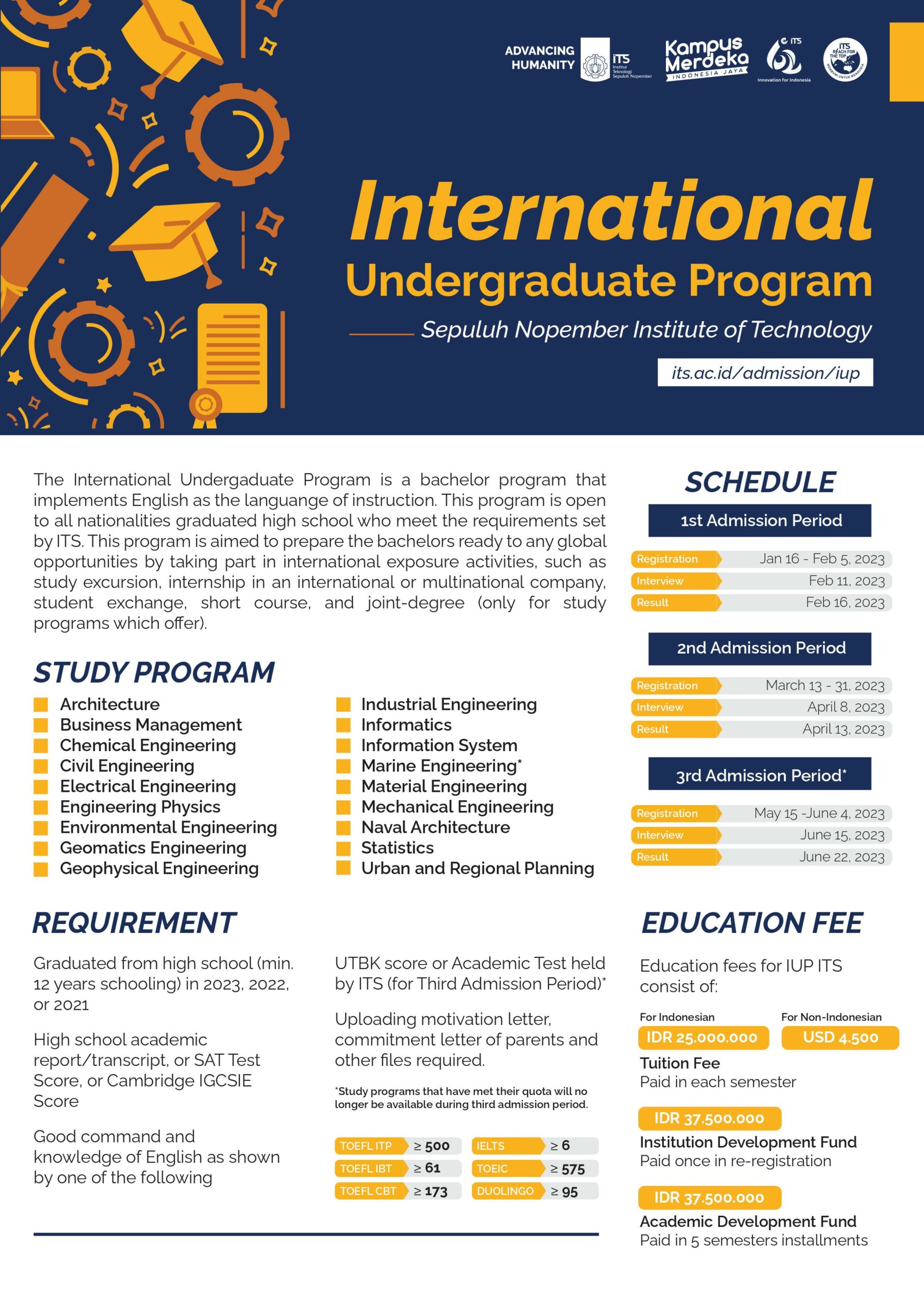 Program Sarjana Internasional (IUP) - Departemen Teknik Material