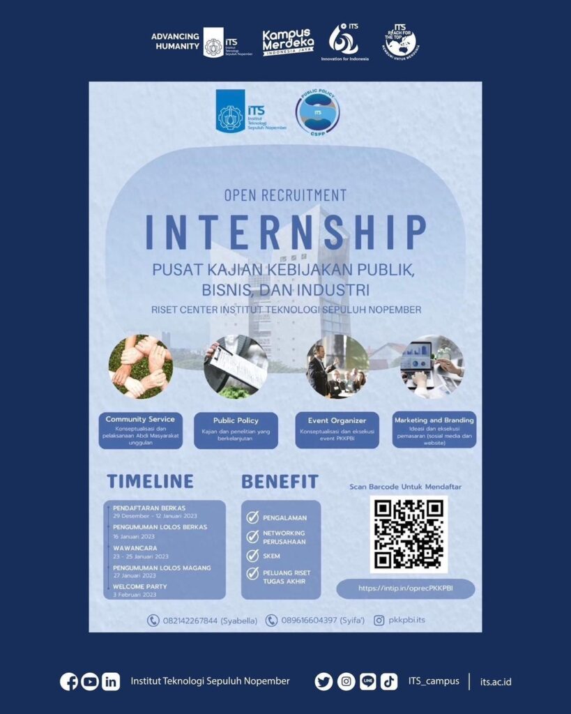 OPEN RECRUITMENT: INTERNSHIP PKKPBI ITS BATCH II - Institut Teknologi ...