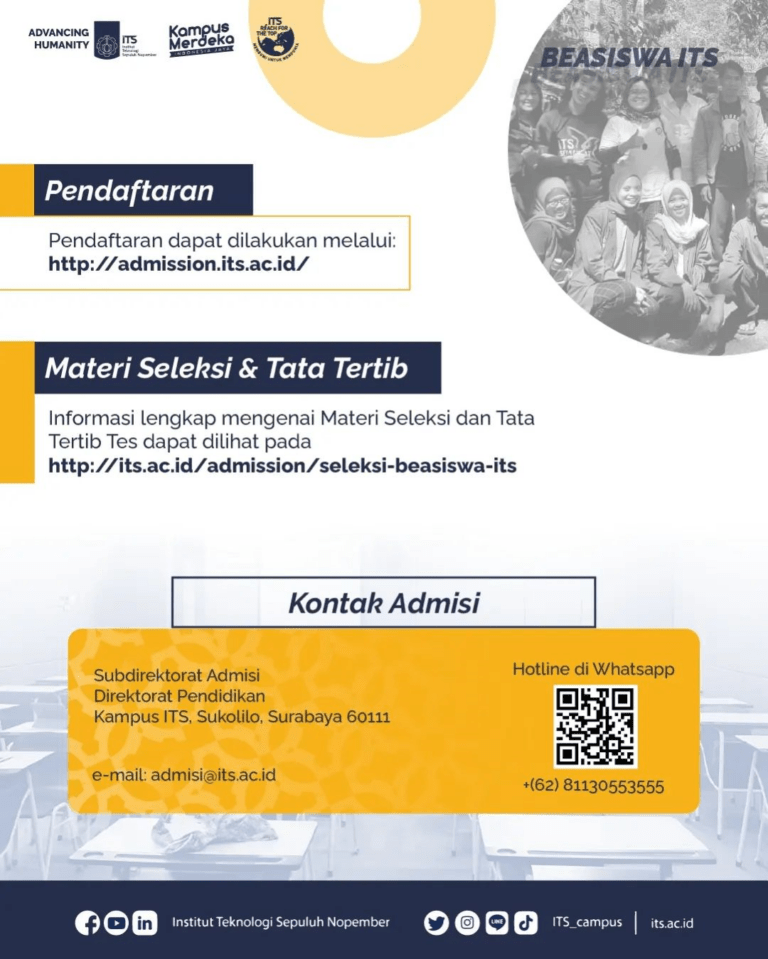 Seleksi Beasiswa ITS - Institut Teknologi Sepuluh Nopember